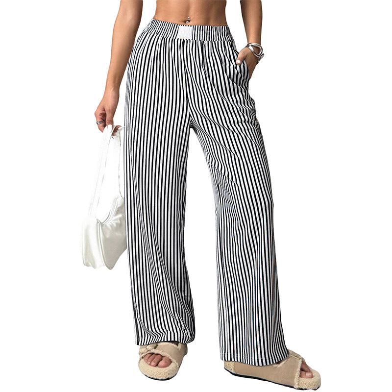 Drapey Trousers For Womenversatile Striped Casual Pants Perfect For The Office - [[{"value":"{{ Babyvera Babyvera  }}"}]]