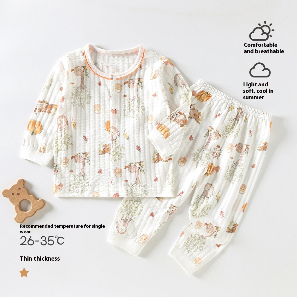 Newborn Months Crawling Thin Short Sleeve Cute Pajamas - [[{"value":"{{ Babyvera Babyvera  }}"}]]