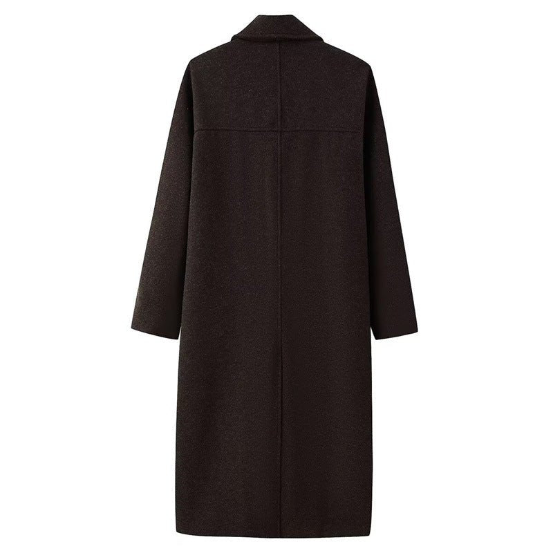 Double-breasted Wool Coat For Women - Babyvera