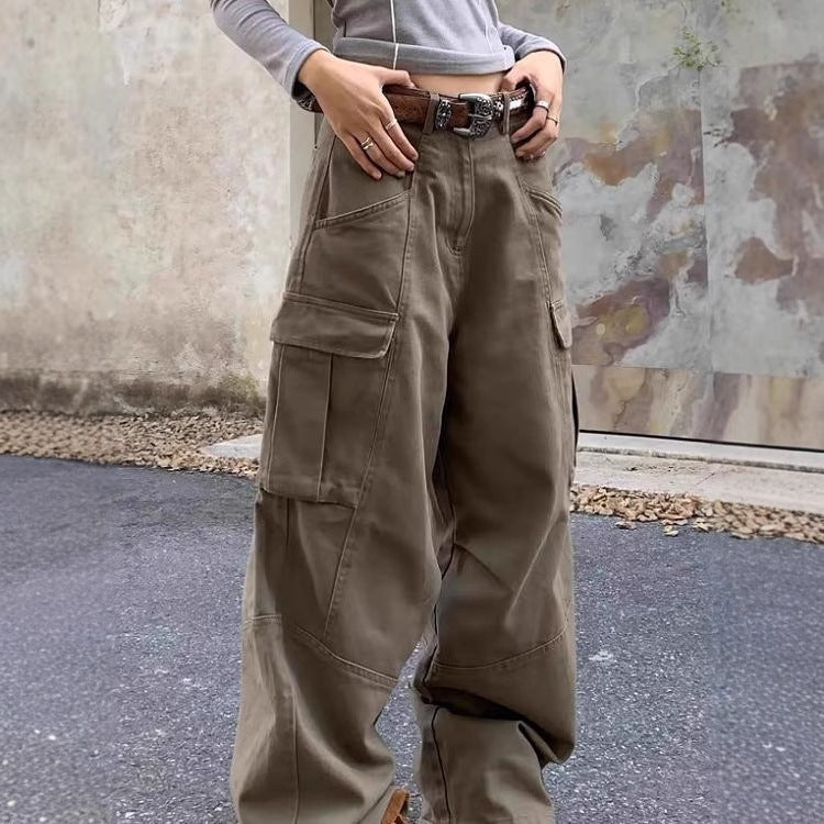 High-street Vintage Relaxed-fit Wide-leg Casual Pants - [[{"value":"{{ Babyvera Babyvera  }}"}]]