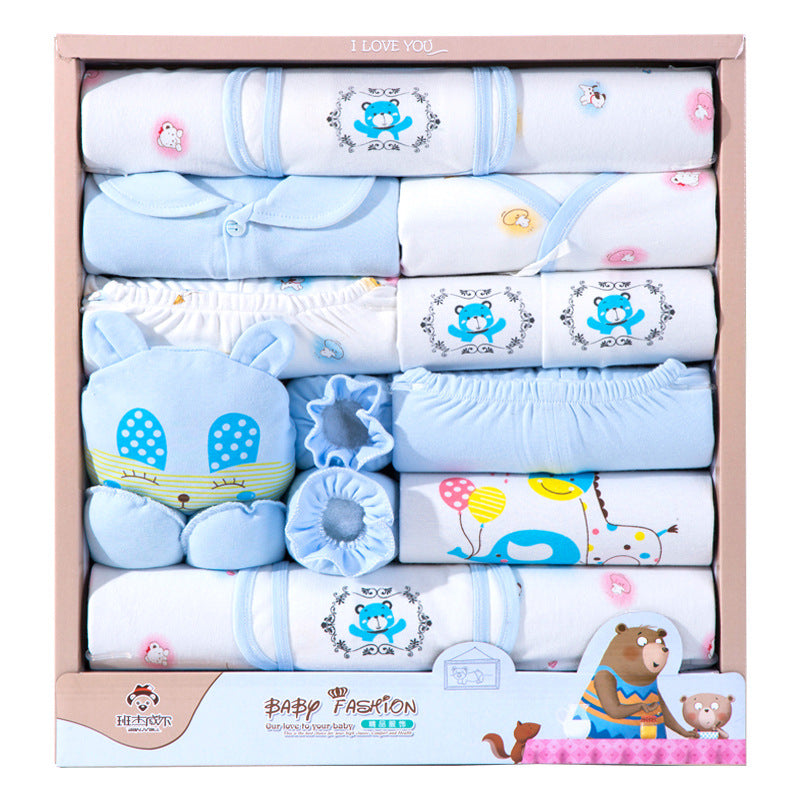 18 Piece Cotton Newborn Clothes Gift Box Set - [[{"value":"{{ Babyvera Babyvera  }}"}]]