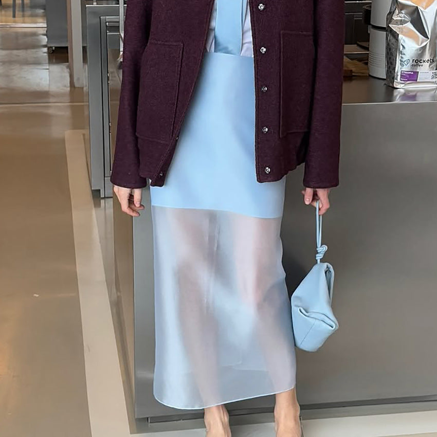 Designer-style Sheer High-waist Skirt For Women - [[{"value":"{{ Babyvera Babyvera  }}"}]]