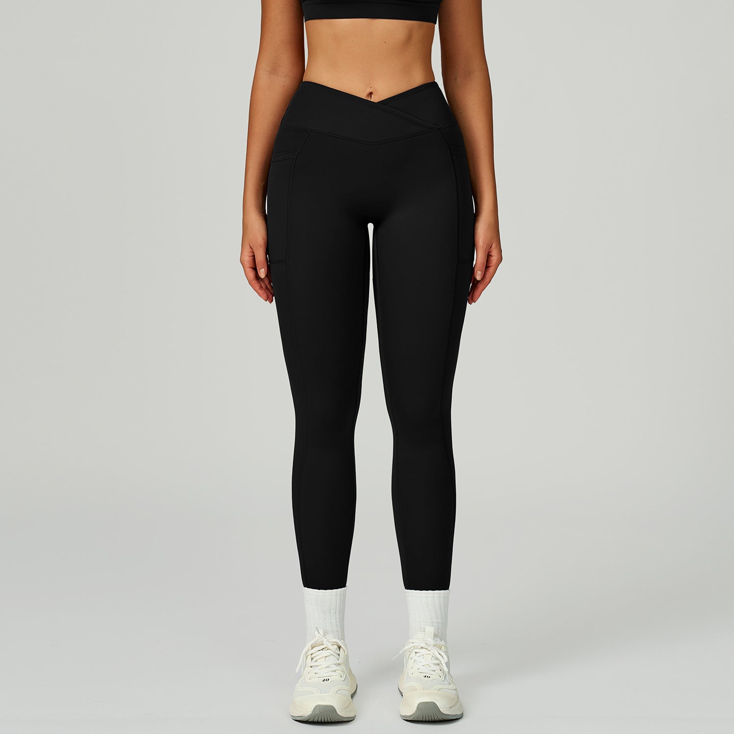 Naked-feel High-waisted Yoga Pants With Crossover Waistband - [[{"value":"{{ Babyvera Babyvera  }}"}]]