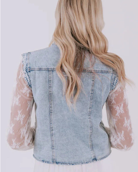 Fan-shaped Trim Patch Pocket Button Front Denim Vest - [[{"value":"{{ Babyvera Babyvera  }}"}]]