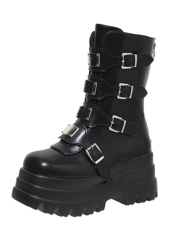 Dark Rock-style Platform With A Chunky Sole Womens Punk-inspired Dr Martens-style Boots - [[{"value":"{{ Babyvera Babyvera  }}"}]]