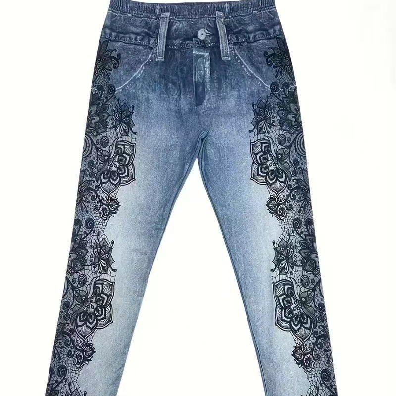 Casual Pants High Waist Print Skinny Tappered Pants - [[{"value":"{{ Babyvera Babyvera  }}"}]]