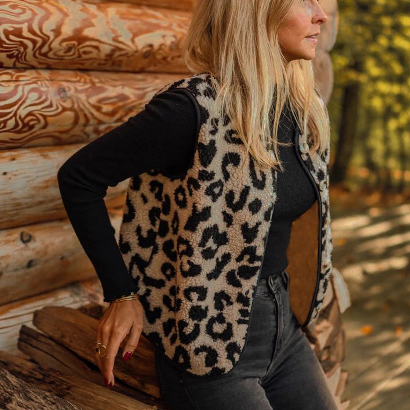 Elegant Leopard Fur Vest For Women - [[{"value":"{{ Babyvera Babyvera  }}"}]]