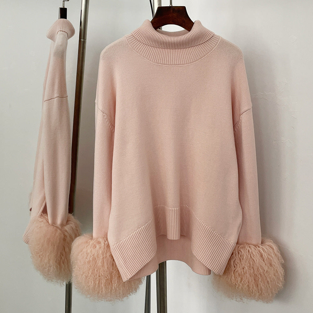 Loose-fitting Turtleneck Pullover Knit Sweater For Women - [[{"value":"{{ Babyvera Babyvera  }}"}]]
