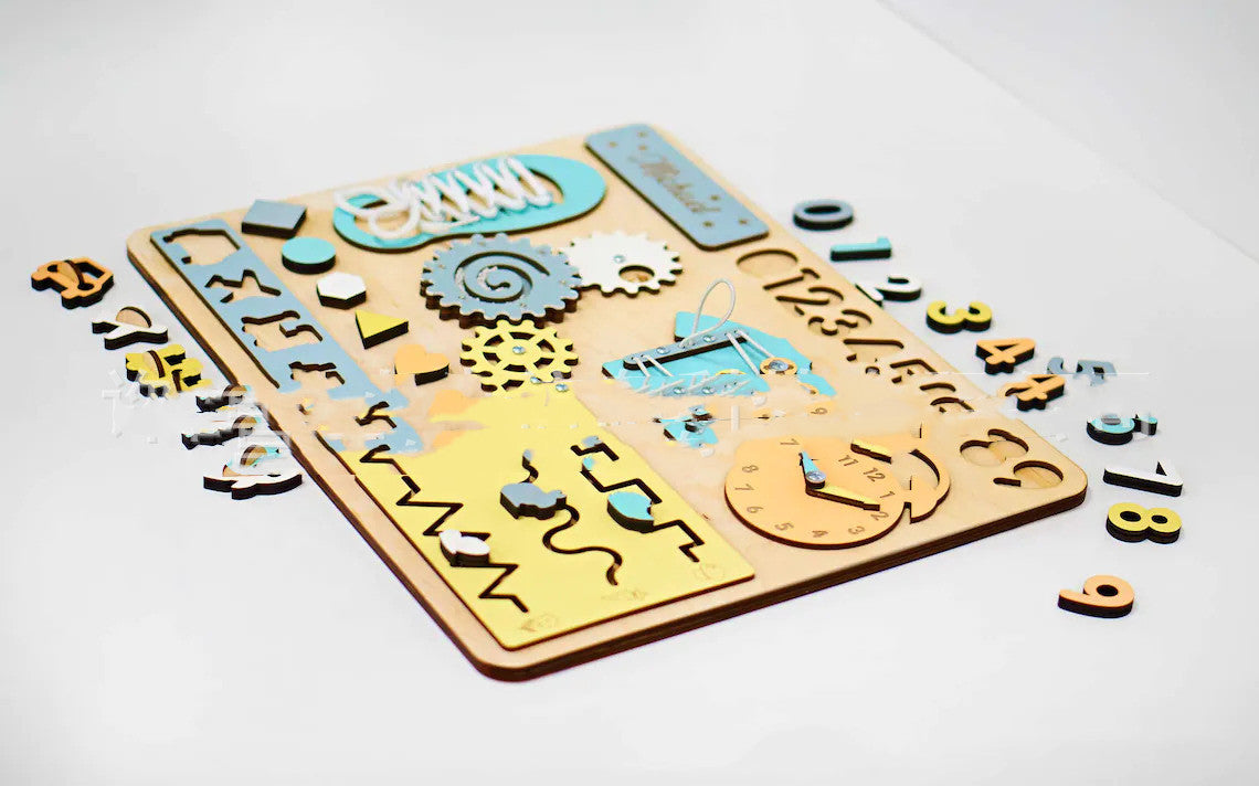 Montessori Busyboard Educational Toy Wooden - [[{"value":"{{ Babyvera Babyvera  }}"}]]