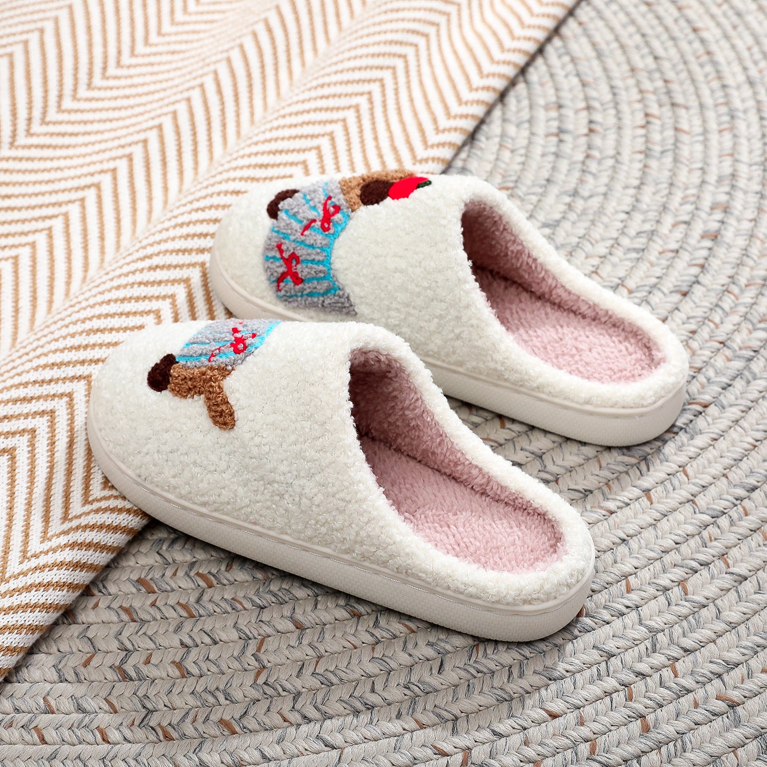 Embroidered Cotton Slippers For Household Pets And Animals - Babyvera