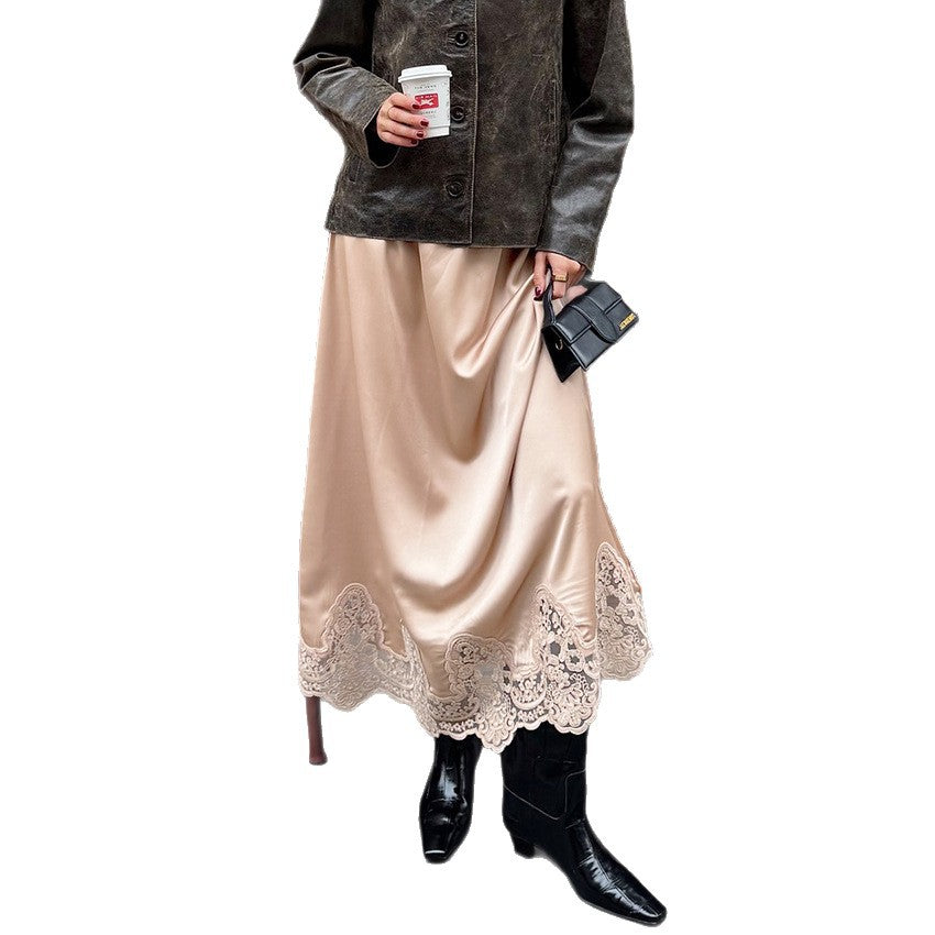 Women's Elegant And Sophisticated A-line Lace-trimmed Skirt That Goes With Everything - [[{"value":"{{ Babyvera Babyvera  }}"}]]