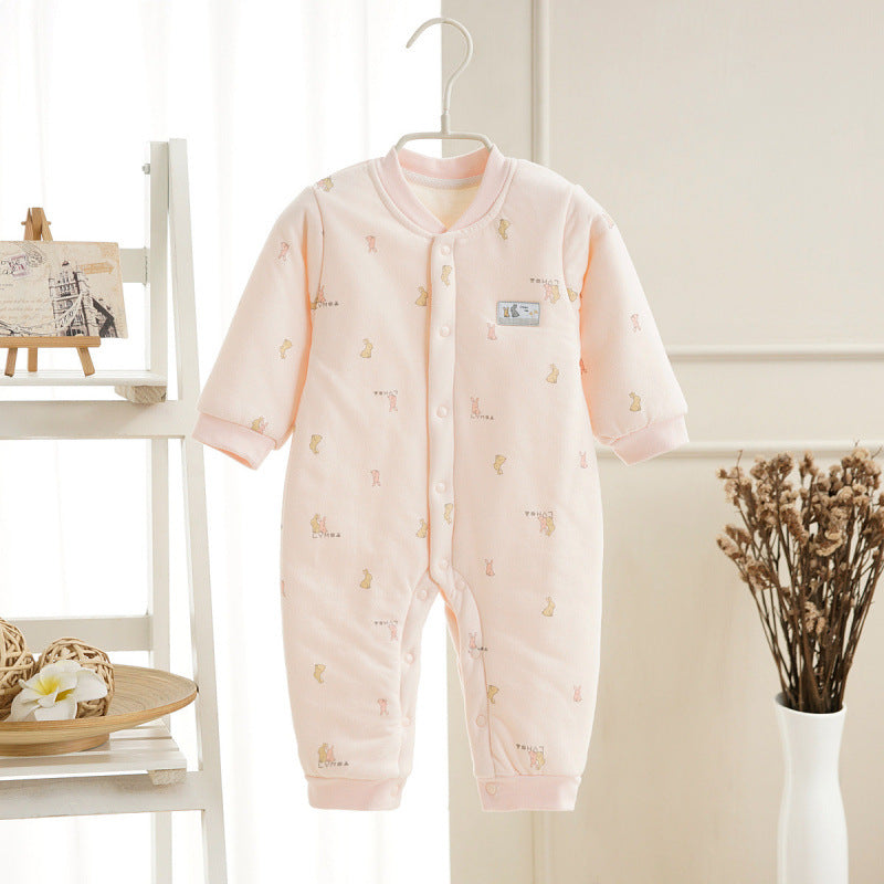Spring And Autumn Baby Quilted Jumpsuit Three Layers Warm - [[{"value":"{{ Babyvera Babyvera  }}"}]]