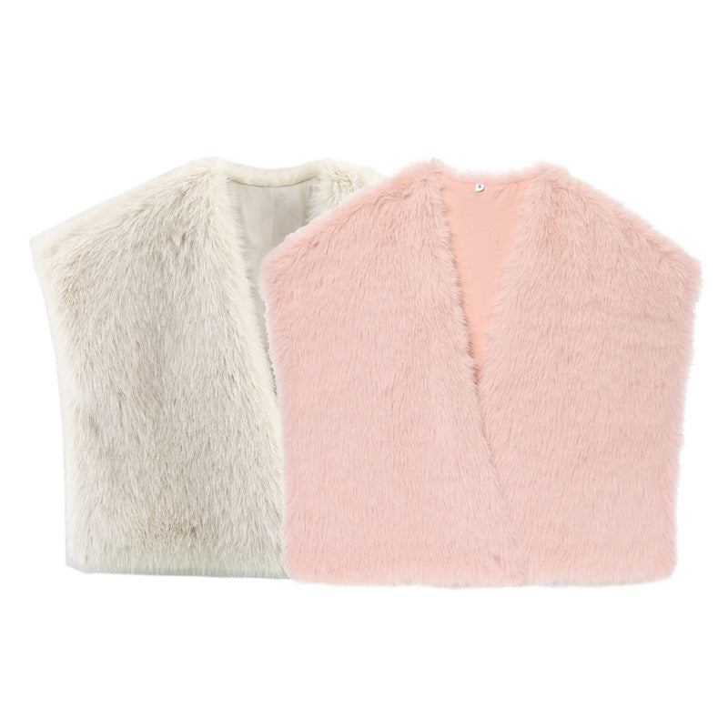 Autumn Fashion Faux Fur Effect Short Vest - [[{"value":"{{ Babyvera Babyvera  }}"}]]