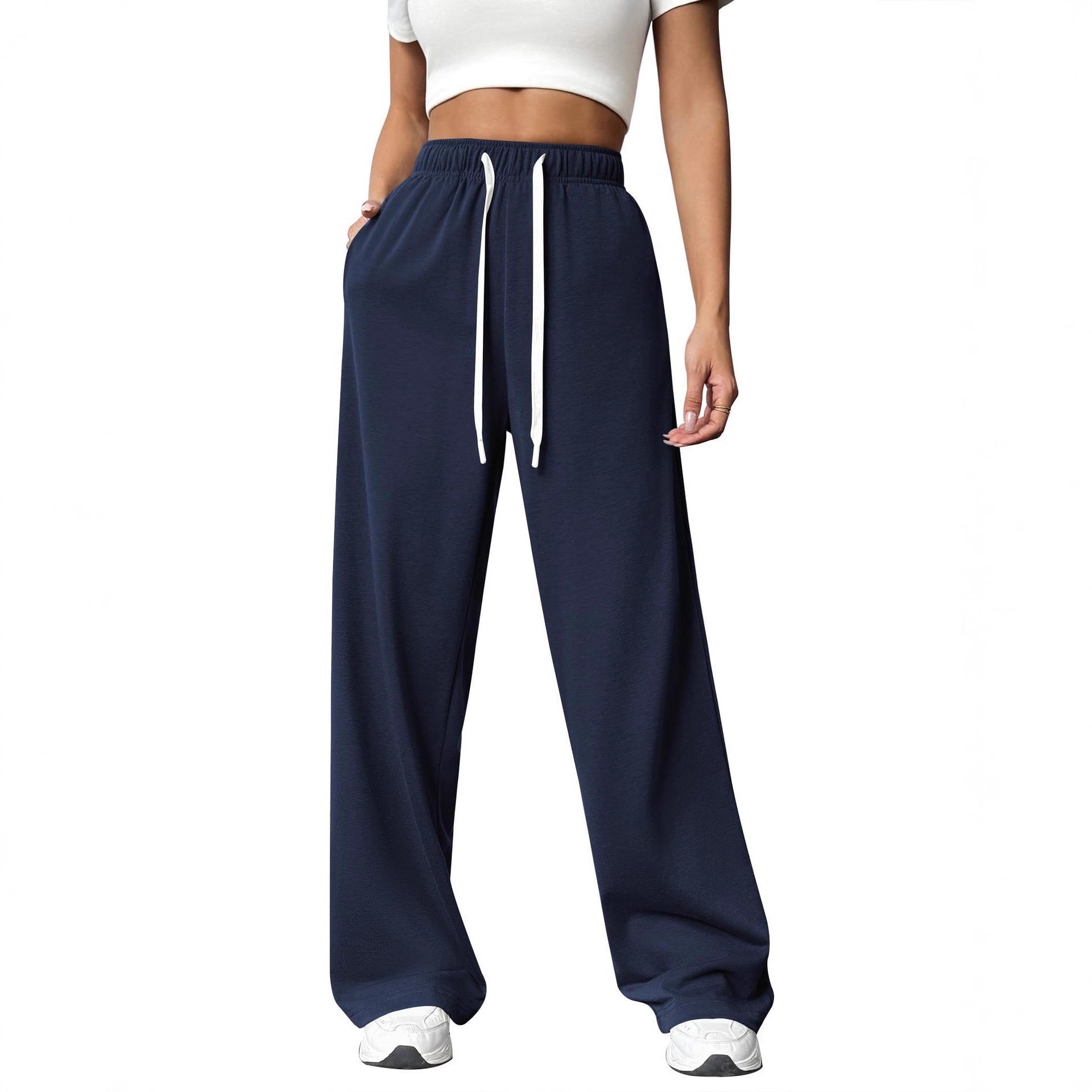 Women's Fleece-Lined Casual Straight-Leg Sports Sweatpants For Fall And Winter - [[{"value":"{{ Babyvera Babyvera  }}"}]]