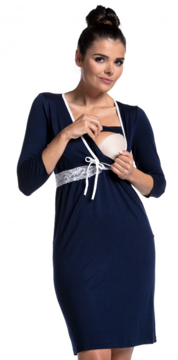 Trendy Baoma Lace Invisible Nursing High Waist Maternity Dress - [[{"value":"{{ Babyvera Babyvera  }}"}]]