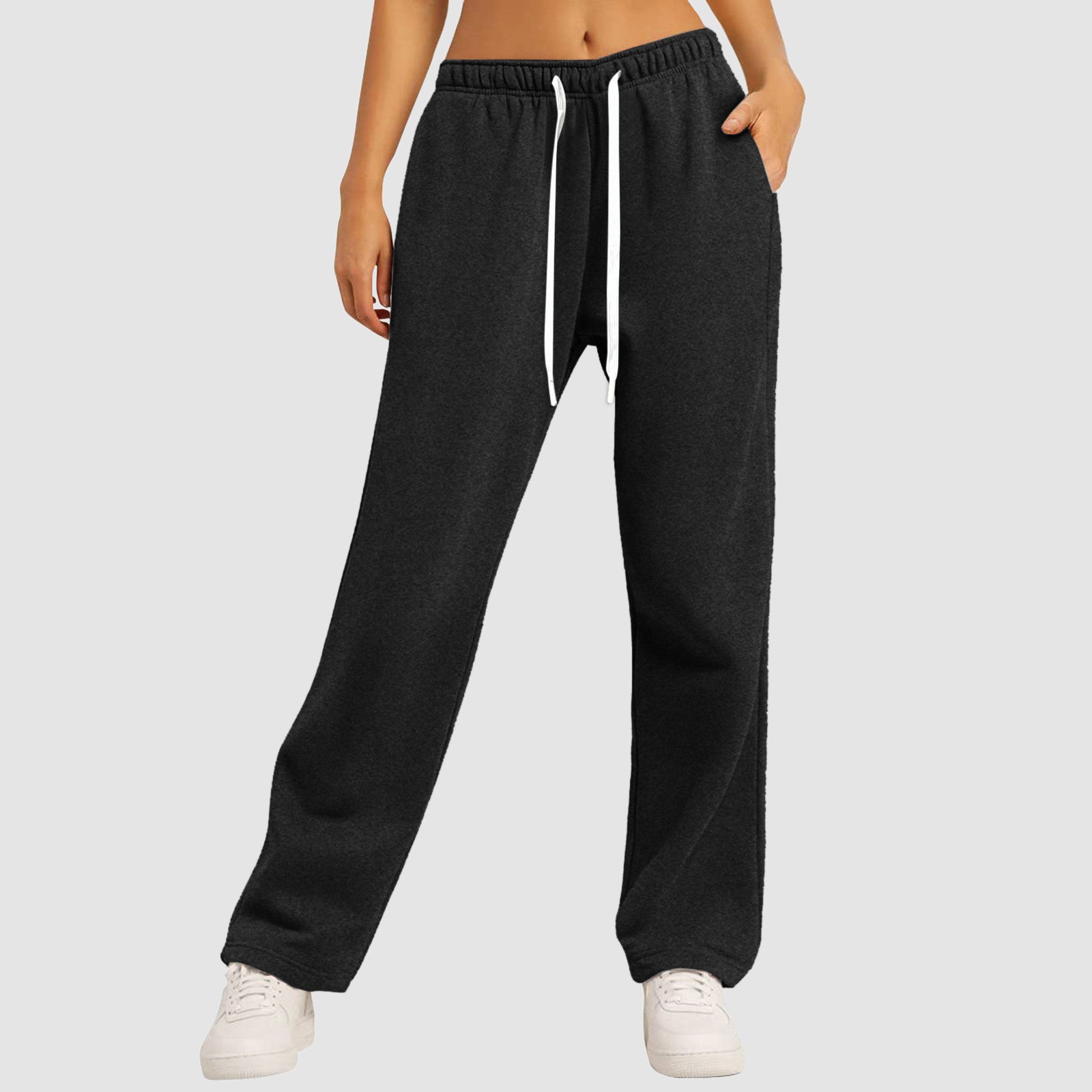 Women's Fleece-Lined Casual Straight-Leg Sports Sweatpants For Fall And Winter - [[{"value":"{{ Babyvera Babyvera  }}"}]]