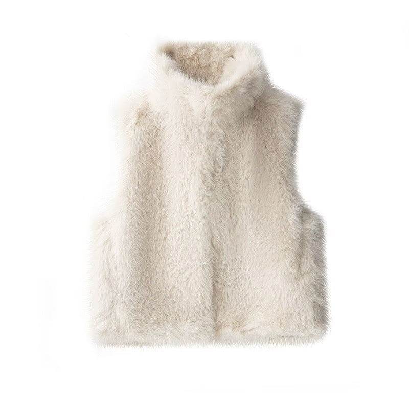 Women's Fashionable Loose Casual Faux Fur Vest - [[{"value":"{{ Babyvera Babyvera  }}"}]]
