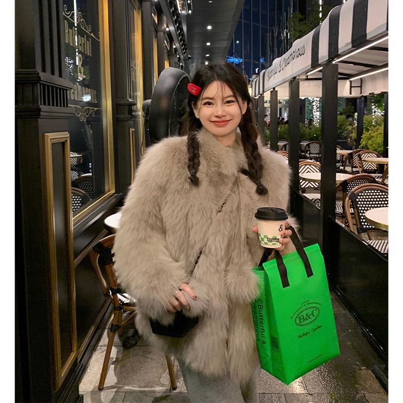 Fashion Fur Young Women Slimming Coat - Babyvera