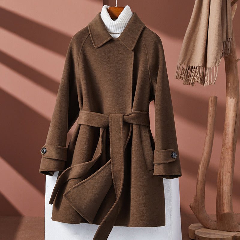 Fashion Personality Reversible Cashmere Coat Women - Babyvera