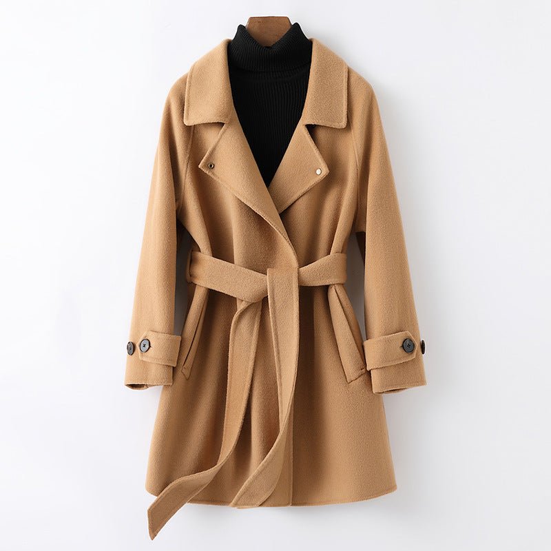 Fashion Personality Reversible Cashmere Coat Women - Babyvera