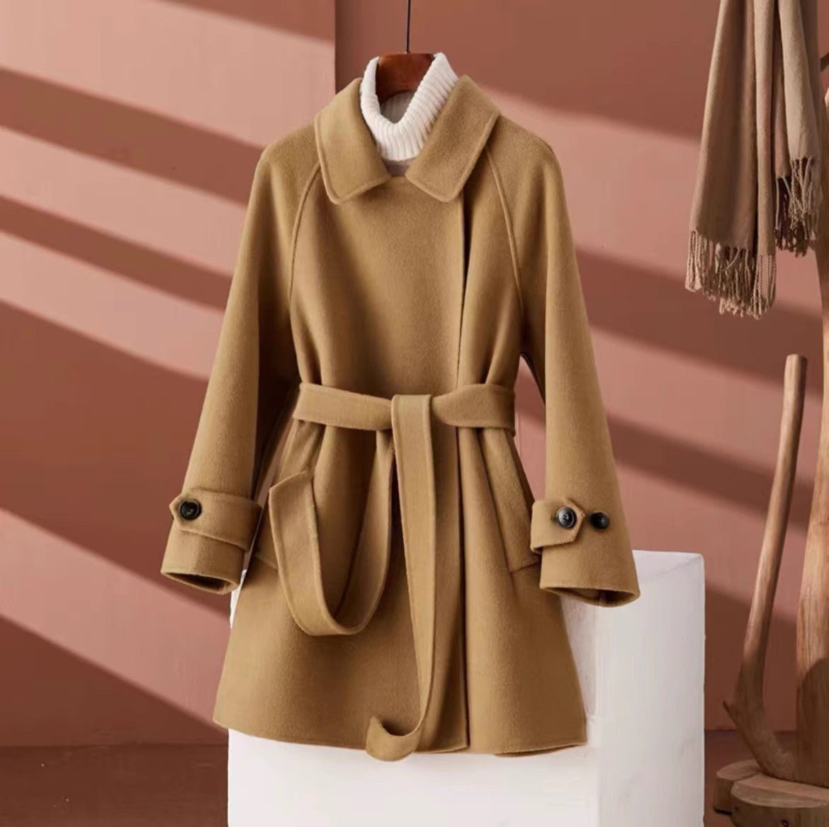 Fashion Personality Reversible Cashmere Coat Women - Babyvera