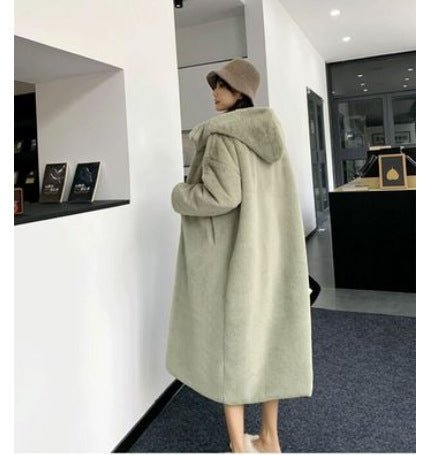 Faux fur mink women plush coat - Babyvera