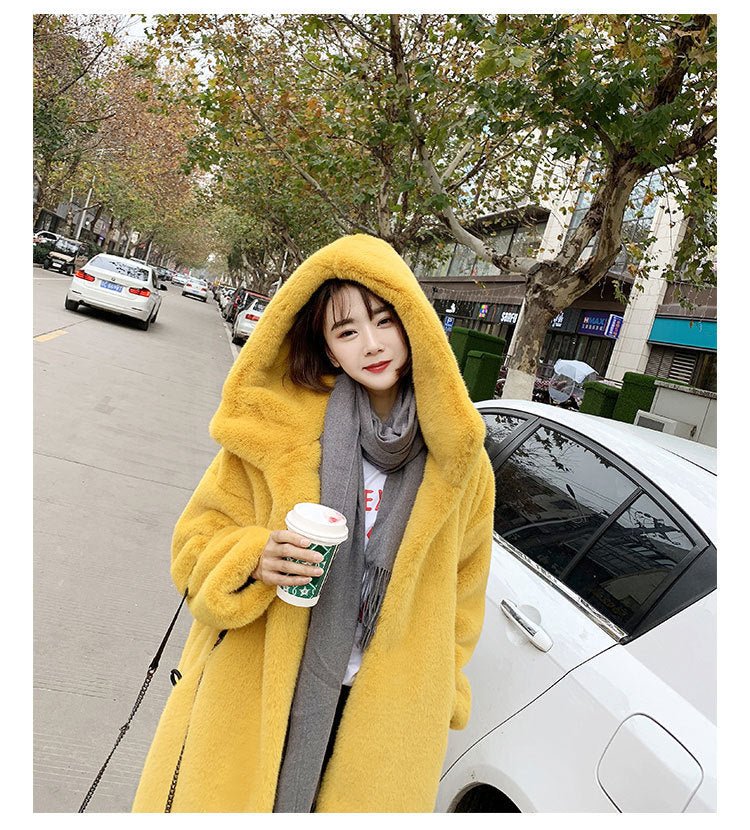 Faux fur mink women plush coat - Babyvera