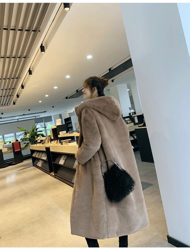 Faux fur mink women plush coat - Babyvera