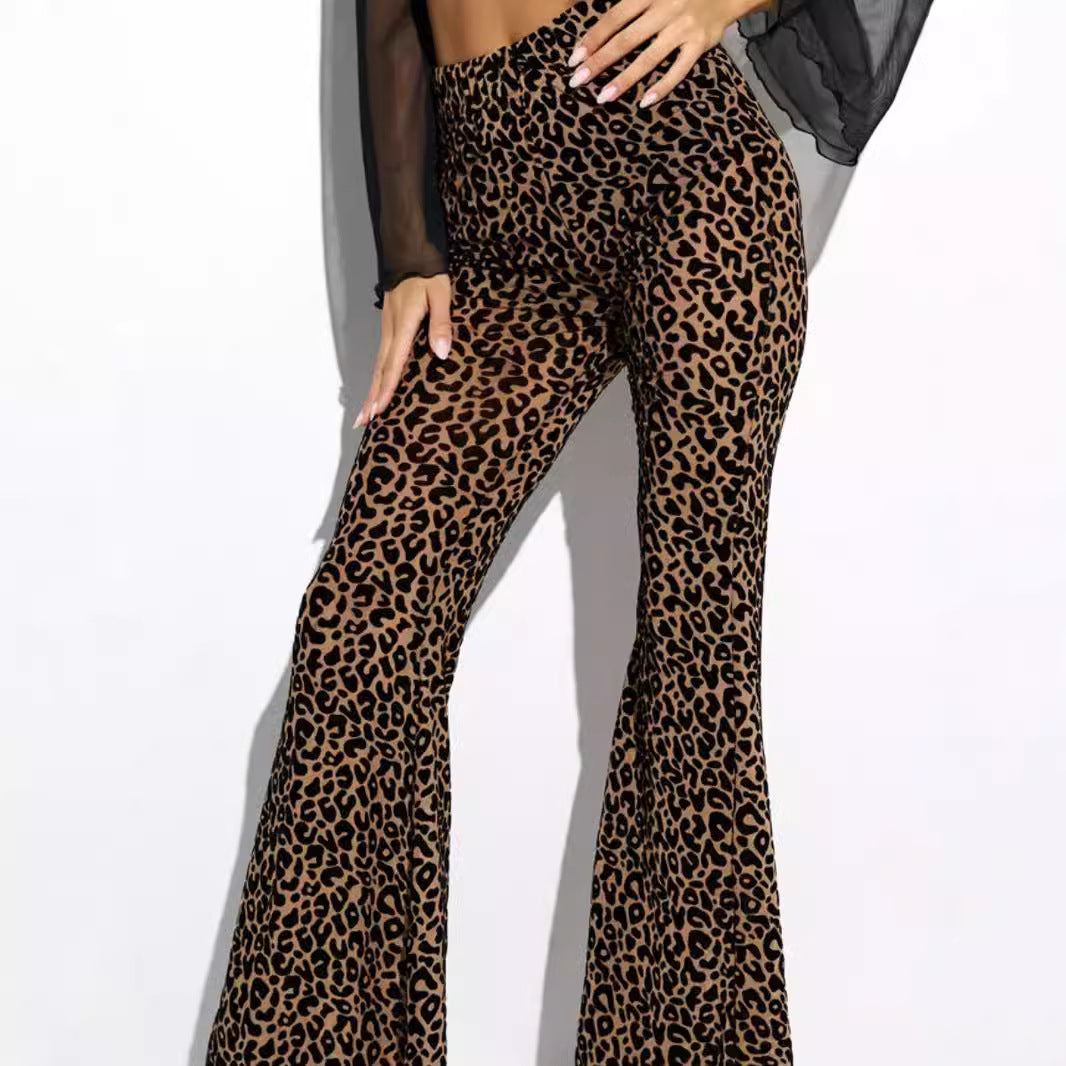 Women's Flocked Mesh High-Waisted Casual Pants - [[{"value":"{{ Babyvera Babyvera  }}"}]]