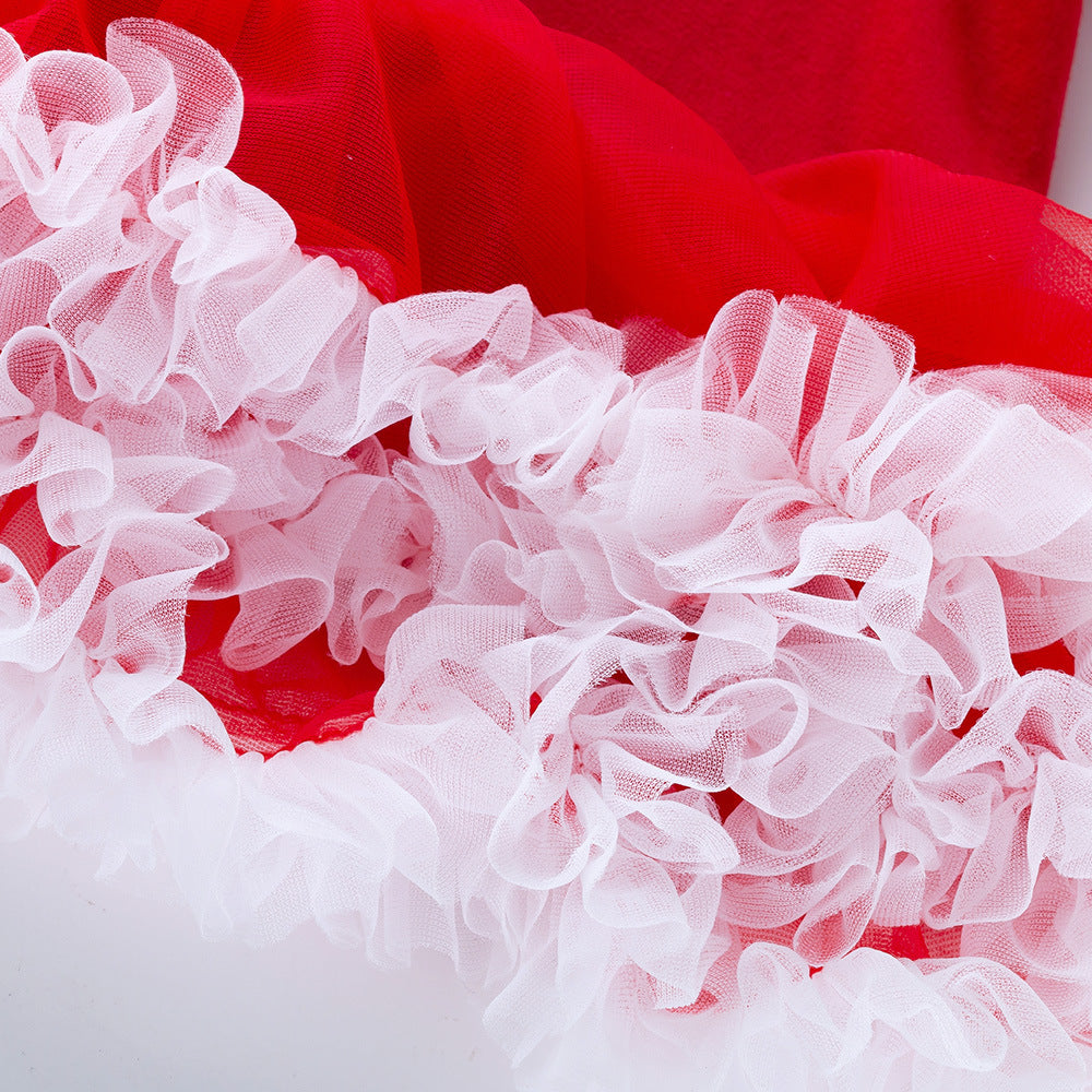 Baby Short Sleeve Cartoon Romper Mesh Dress - [[{"value":"{{ Babyvera Babyvera  }}"}]]