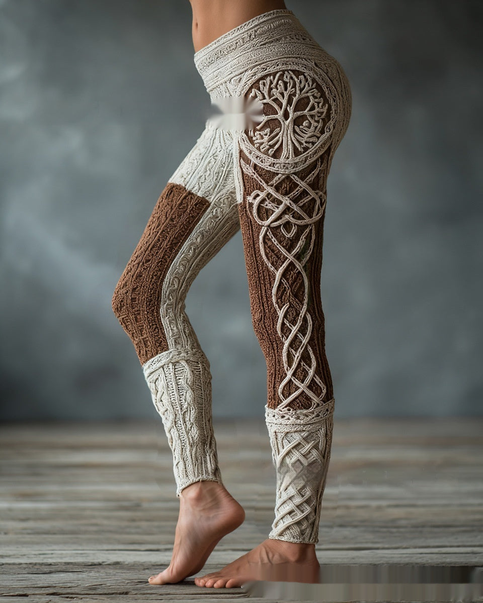 Retro 3D Digital Print Women's Casual Leggings - [[{"value":"{{ Babyvera Babyvera  }}"}]]