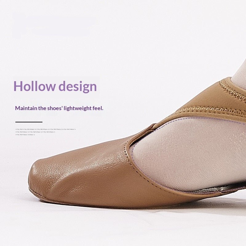Full - grain Leather Teacher Jazz Dance Shoes With Soft Soles - Babyvera
