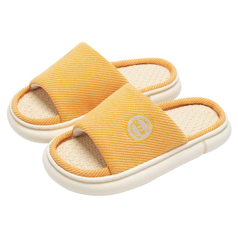 Household Spring And Autumn Indoor Home And Office Cotton And Linen Slippers - Babyvera