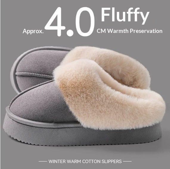Indoor Warm Anti - slip Thick Sole Deodorant Couple Cotton Slippers - Babyvera