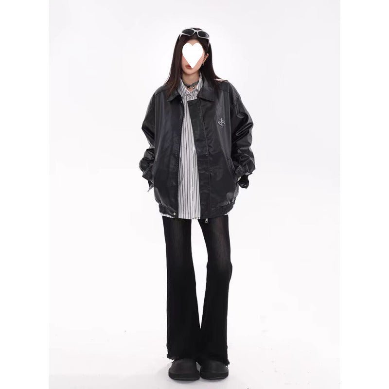 Jacket Turn-down Collar Coat Women - Babyvera
