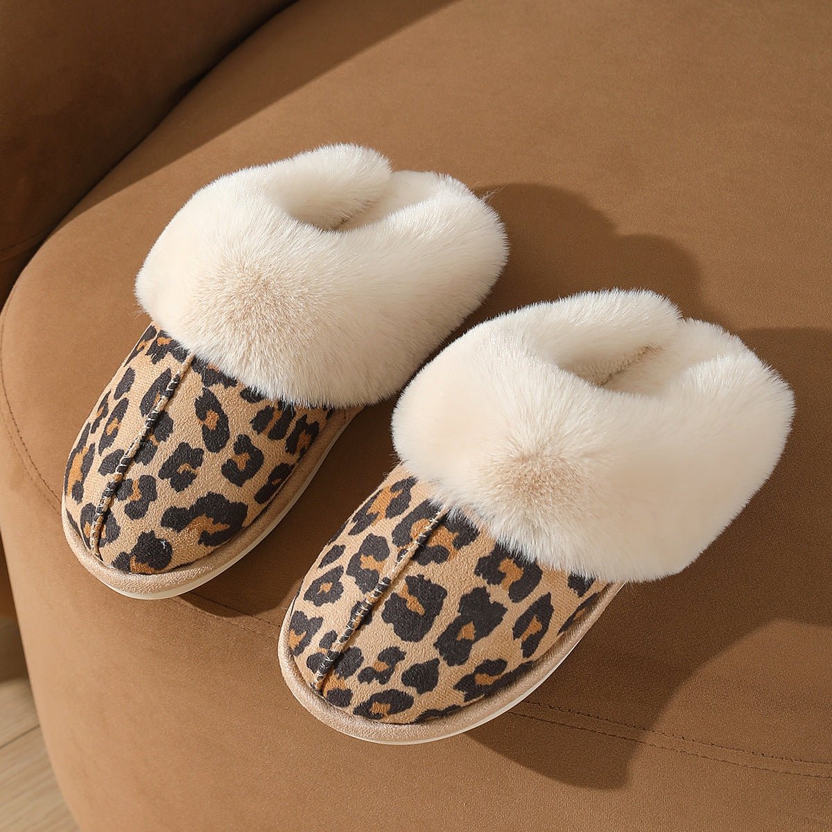 Large - sized Cotton Slippers For Women Autumn And Winter Couple's Style - Babyvera