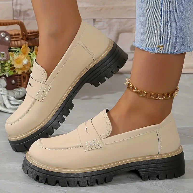 Leather Plus Size Casual Women's Shoes - Babyvera