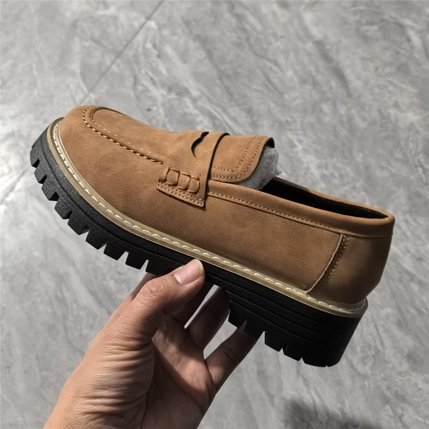 Leather Plus Size Casual Women's Shoes - Babyvera