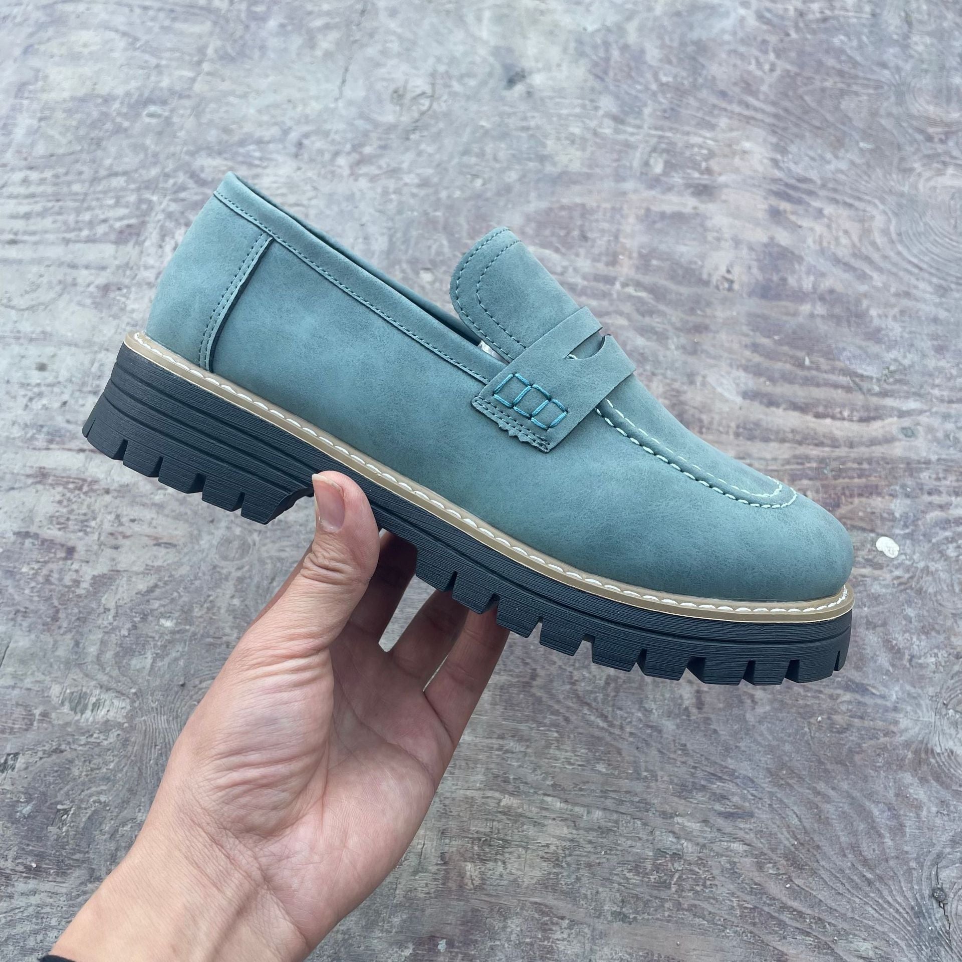 Leather Plus Size Casual Women's Shoes - Babyvera