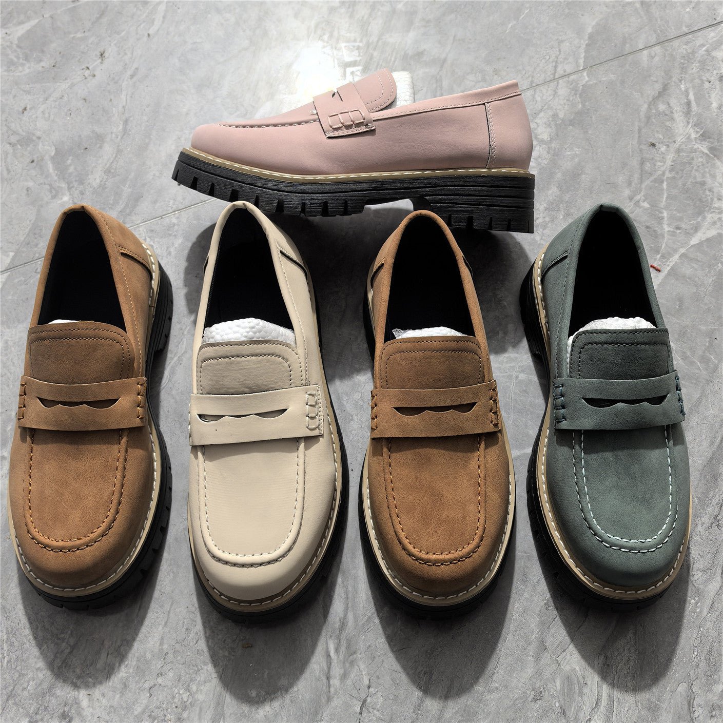 Leather Plus Size Casual Women's Shoes - Babyvera