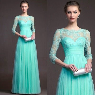 Long sleeve lace see-through dress - Babyvera