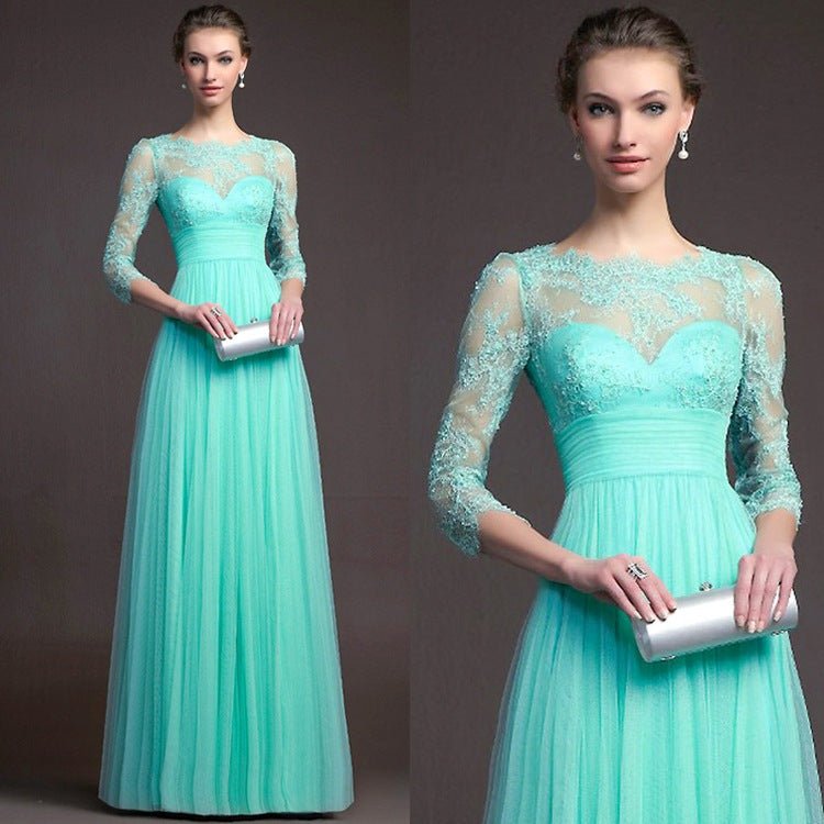 Long sleeve lace see-through dress - Babyvera