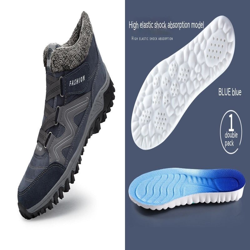 Men's And Women's Outdoor Cotton - padded Mid - top Sports Cotton Shoes - Babyvera