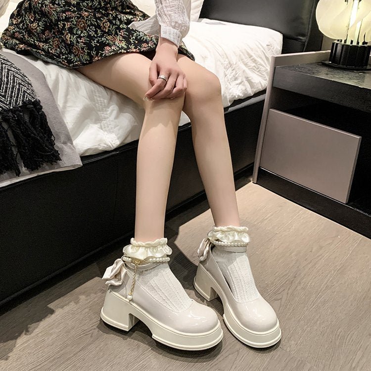 New - style French - style Elegant Leather Shoes - Babyvera