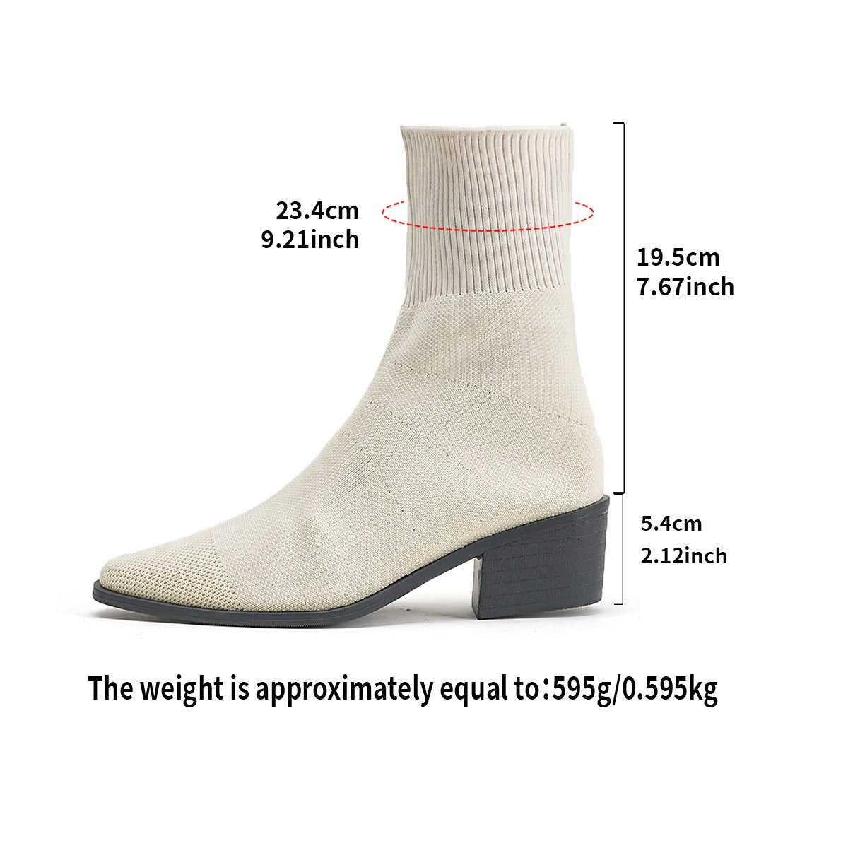 New Style Mid - calf Pointed - toe Socks That Flatter And Slim The Legs Paired With Ankle Boots - Babyvera