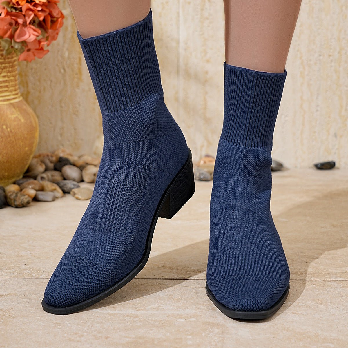 New Style Mid - calf Pointed - toe Socks That Flatter And Slim The Legs Paired With Ankle Boots - Babyvera