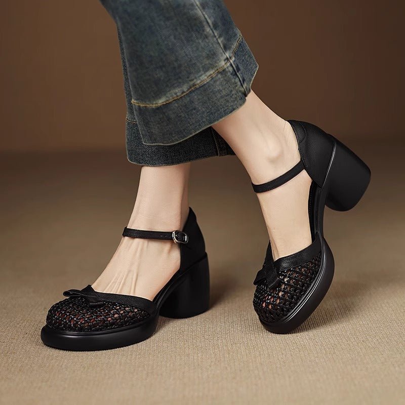 New Versatile Chunky - sole Slingback Heels - Babyvera