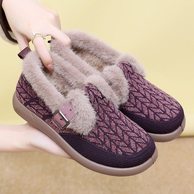 New Womens Fleece - lined Extra - thick Insulated Cotton Shoes - Babyvera