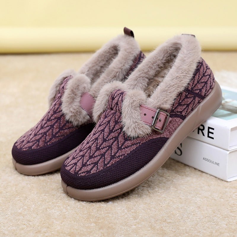 New Womens Fleece - lined Extra - thick Insulated Cotton Shoes - Babyvera