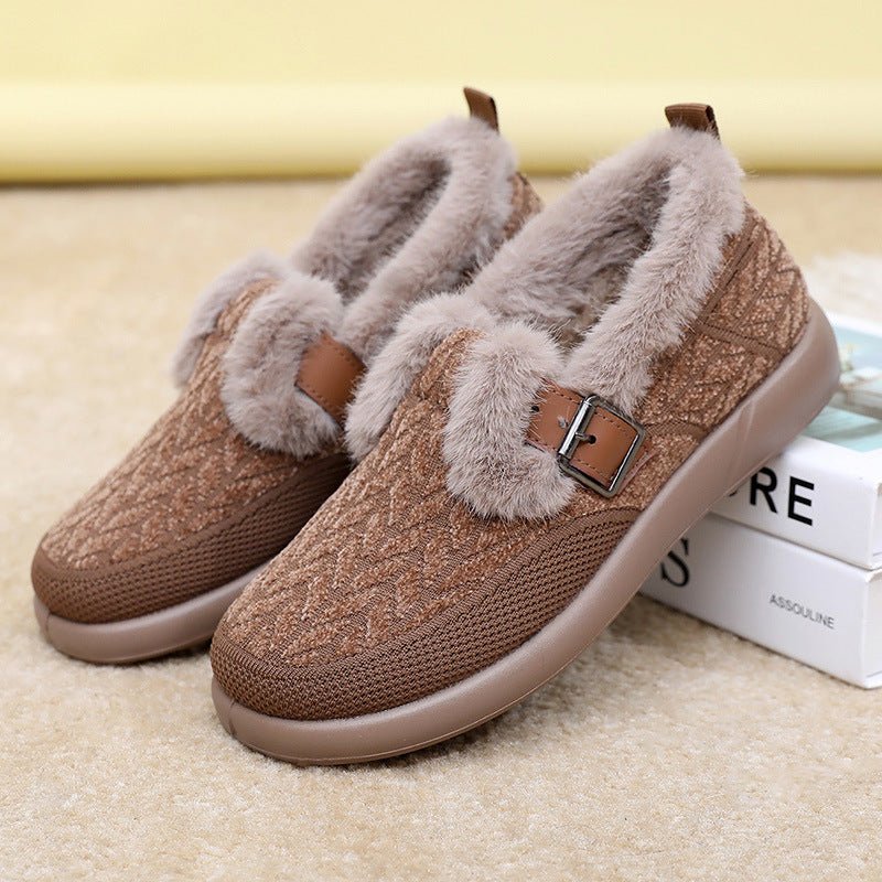 New Womens Fleece - lined Extra - thick Insulated Cotton Shoes - Babyvera
